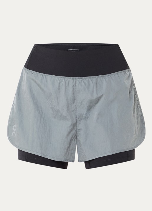 On Performance Volt high waist straight fit trainingsshort  - voorkant antraciet