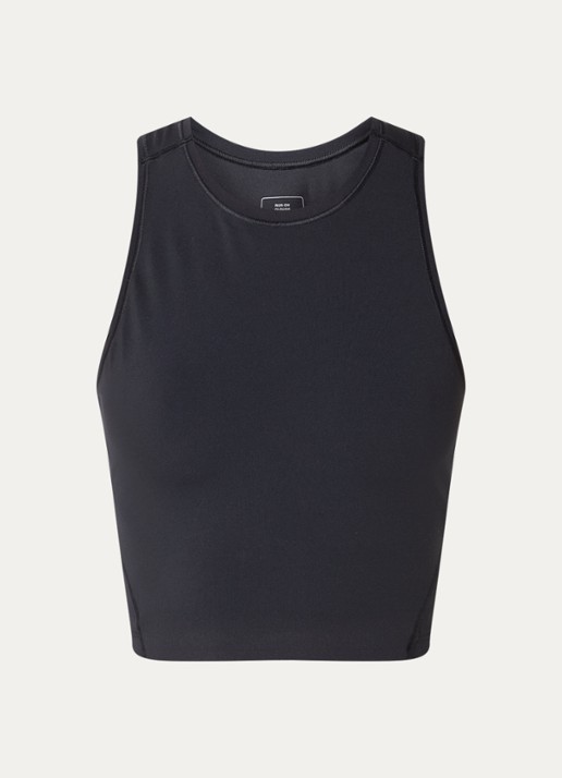 On Studio crop top met logo - voorkant 2 zwart