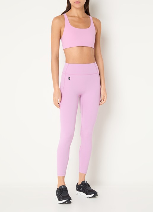 On Studio high waist skinny fit cropped trainingslegging - voorkant 4 roze