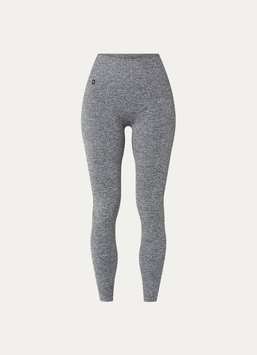 On Studio high waist skinny fit trainingslegging met logo - voorkant grijs