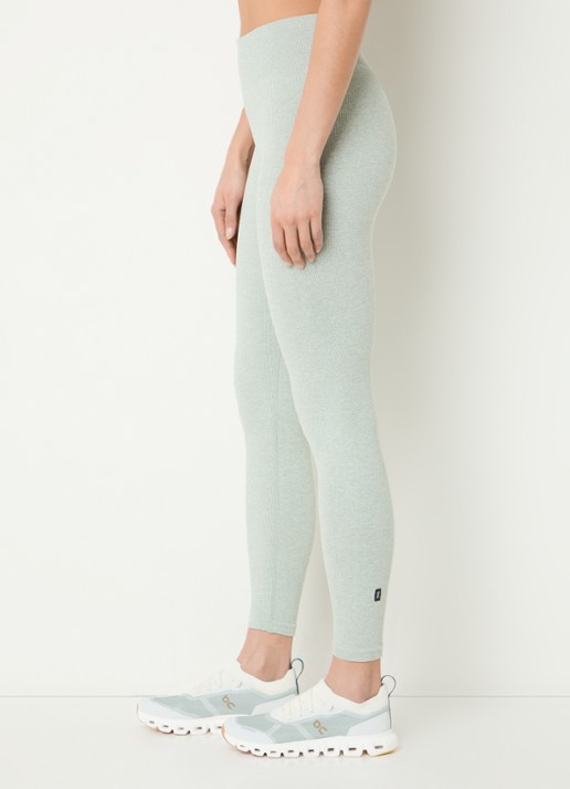 On Studio high waist skinny fit trainingslegging met logo - detail 2 lindegroen