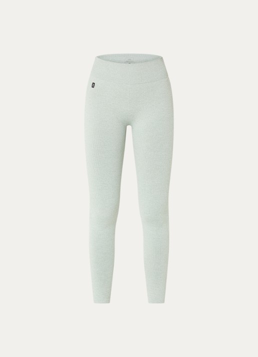 On Studio high waist skinny fit trainingslegging met logo - voorkant 3 lindegroen