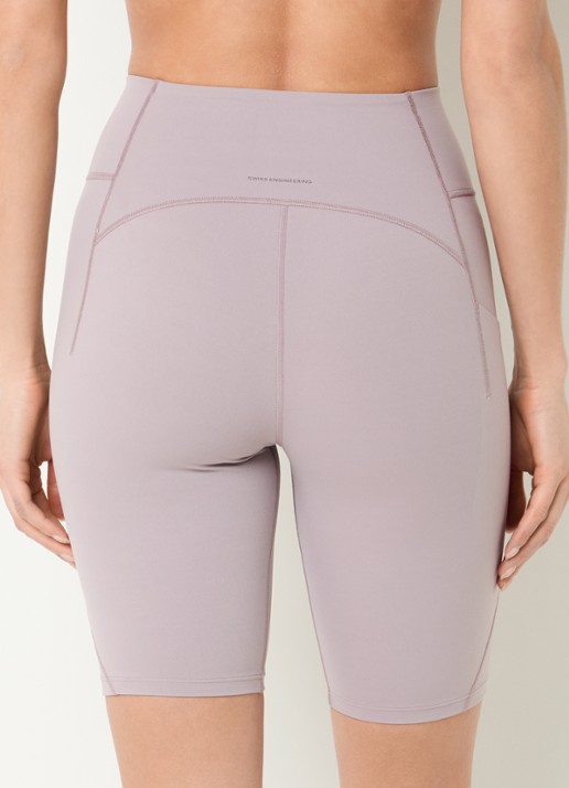 On Studio high waist skinny fit trainingslegging met logo - achterkant oudroze