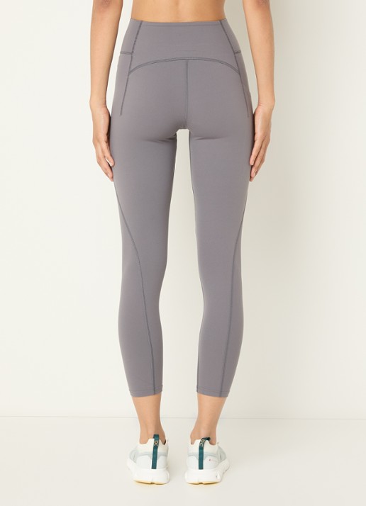 On Studio high waist skinny fit trainingslegging met logo - achterkant 3 grijs