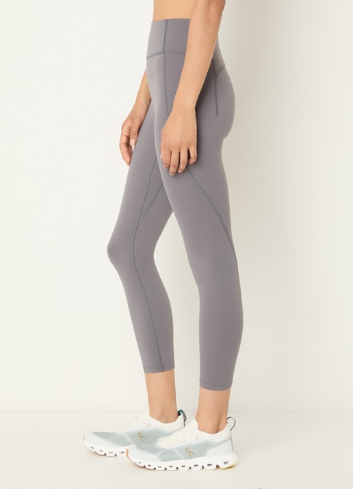 On Studio high waist skinny fit trainingslegging met logo - detail 2 grijs