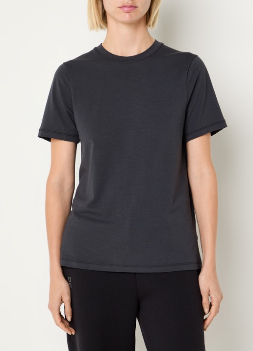On Trainings T-shirt ronde hals - detail 4 zwart