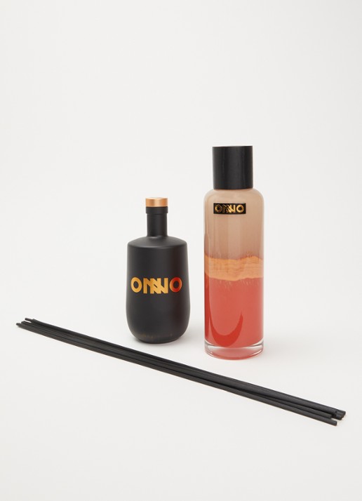 Onno Art Gigi Diffuser set - geurstokjes in geschenkverpakking - voorkant 2 koraalroze