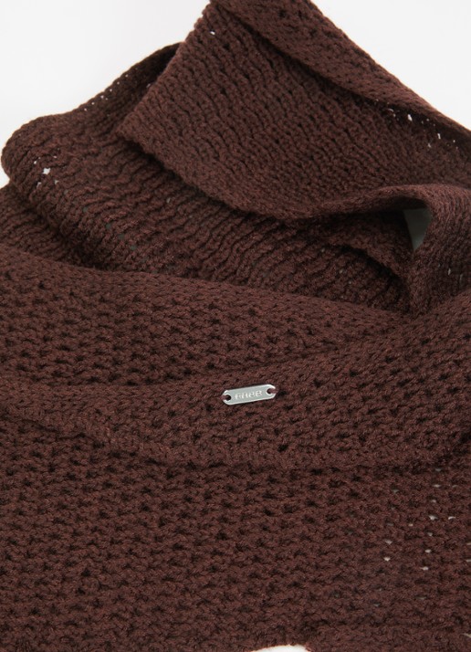 OPUS Alisie sjaal 105 x 16,5 cm - detail 2 kersenrood