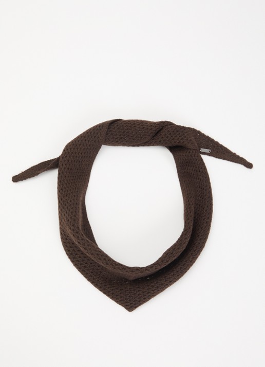 OPUS Alisie sjaal 105 x 16,5 cm - voorkant donkerbruin