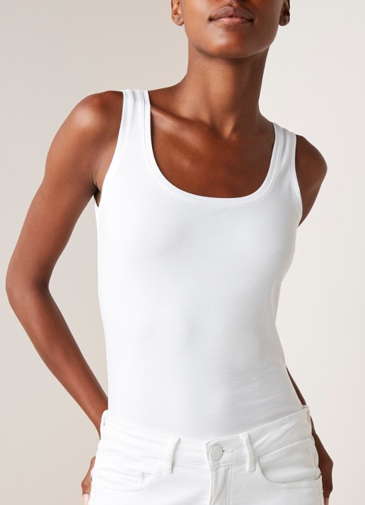 OPUS Daily tanktop van katoen met ronde hals