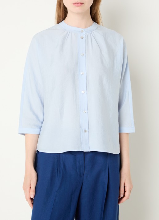 OPUS Fabell blouse met ronde hals