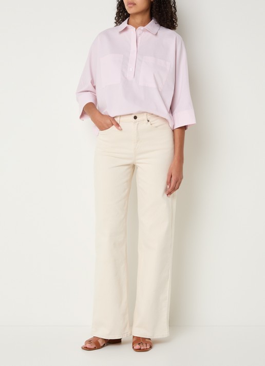 OPUS Fadessa blouse met kraag - voorkant 3 roze