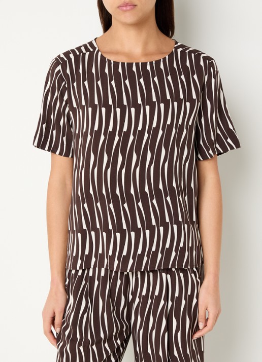 OPUS Ferona top met print
