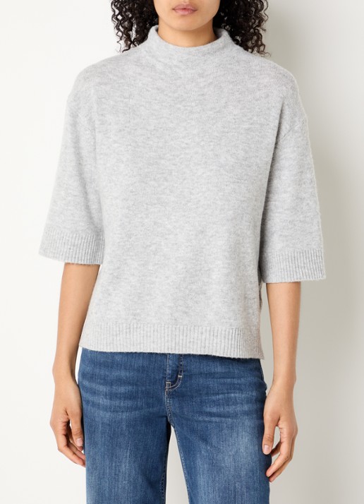 OPUS Fijngebreide pullover in wolblend