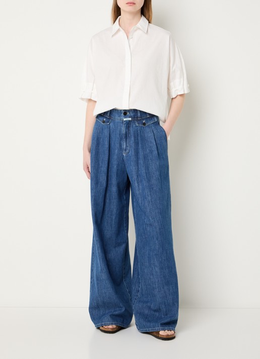 OPUS Finoa blouse met korte mouw - voorkant 3 wit