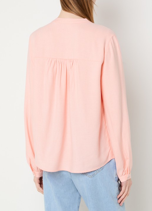 OPUS Flanora tuniek met V-hals - achterkant lichtroze