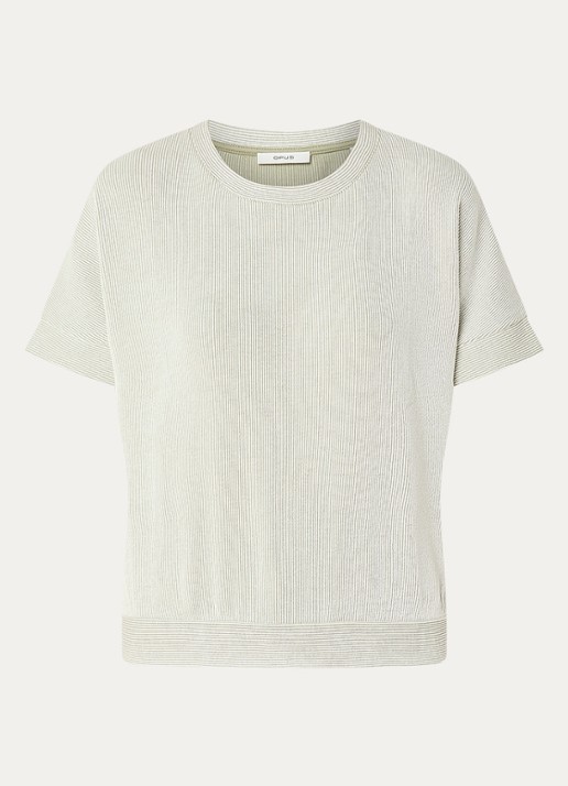OPUS Gimos top met streepprint - voorkant 2 groen
