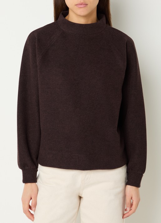 OPUS Grapina sweater met opstaande kraag