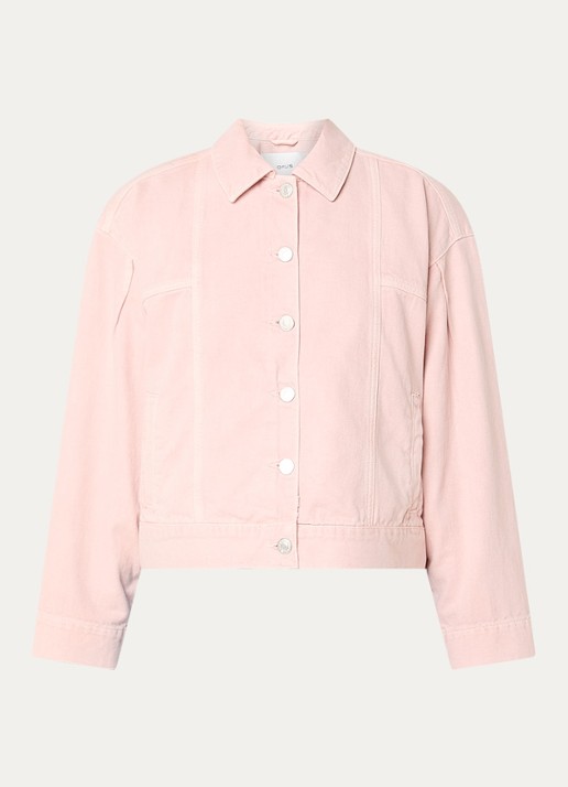 OPUS Hemali spijkerjas met steekzakken - voorkant roze