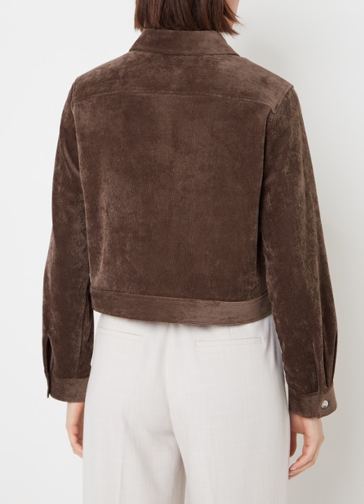 OPUS Hesani corduroy jack met steekzakken - achterkant bruin