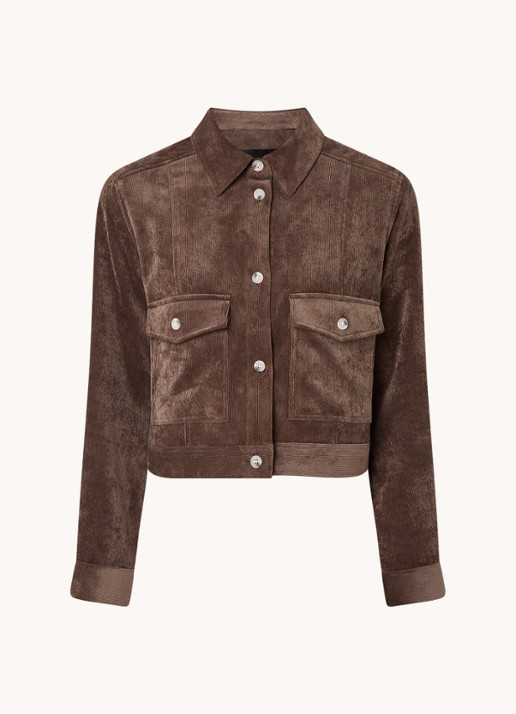 OPUS Hesani corduroy jack met steekzakken - voorkant 2 bruin