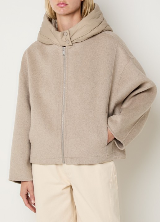 OPUS Hikone jack in wolblend - detail 4 beige