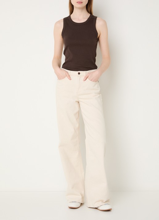 OPUS Ilesso tanktop met stretch - voorkant 3 donkerbruin