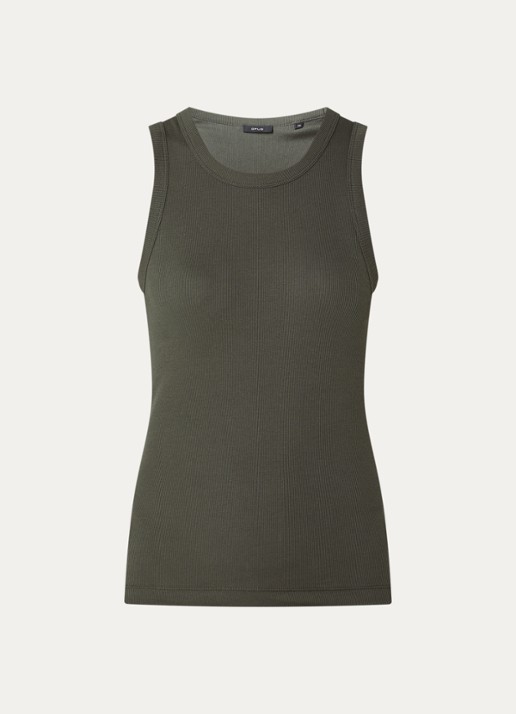 OPUS Ilesso tanktop met stretch - voorkant 3 bronsgroen