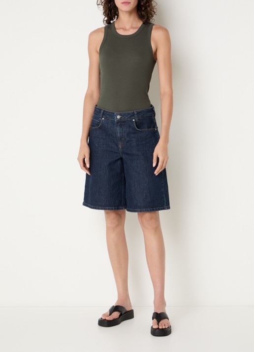 OPUS Ilesso tanktop met stretch - voorkant 4 bronsgroen