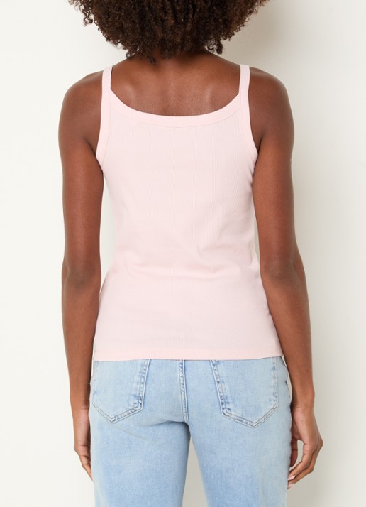 OPUS Izli tanktop met ribstructuur  - achterkant 4 lichtroze