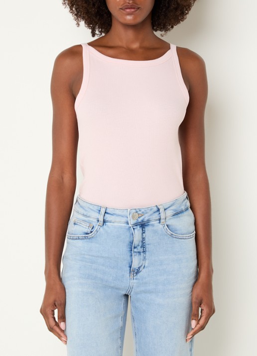 OPUS Izli tanktop met ribstructuur