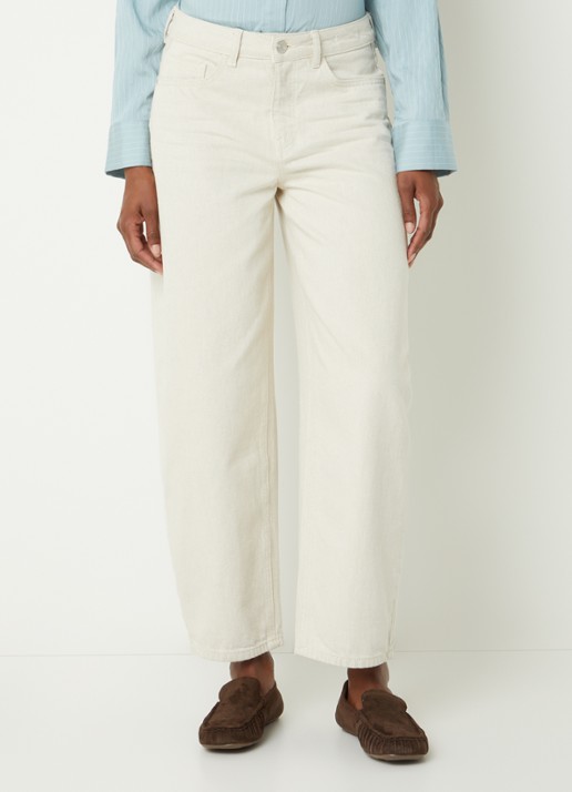 OPUS Lolah mid waist wide leg jeans met gekleurde wassing