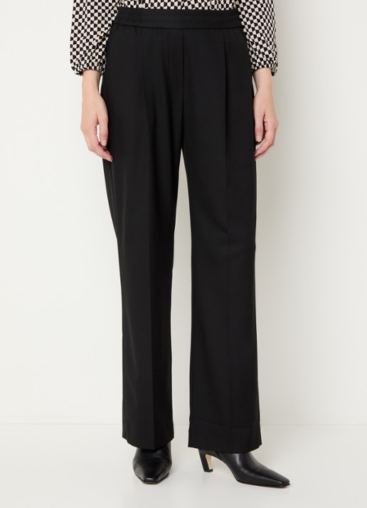 OPUS Macie vibe high waist pantalon - detail 4 zwart