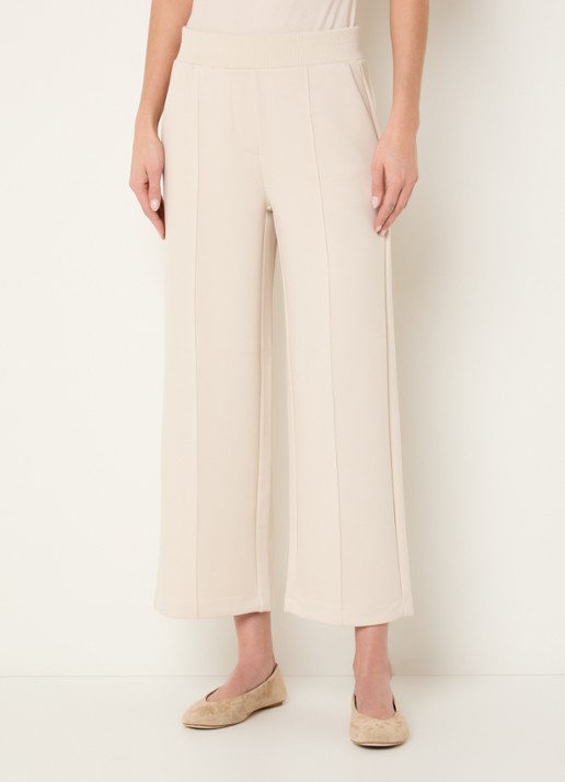 OPUS Maikito high waist cropped loose fit pantalon met steekzakken