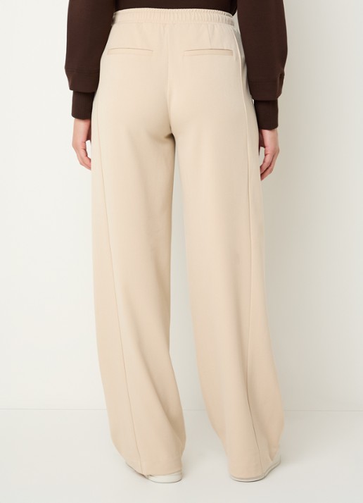 OPUS Melane high waist loose fit broek met steekzakken - achterkant 4 zand