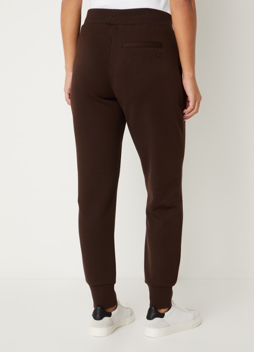OPUS Myha Club high waist tapered fit joggingbroek - achterkant donkerbruin