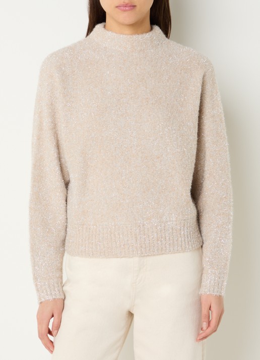 OPUS Posmic fijngebreide trui met lurex