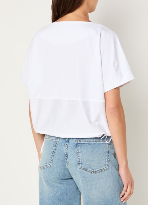 OPUS Sarzi T-shirt met strikdetail - achterkant 4 wit