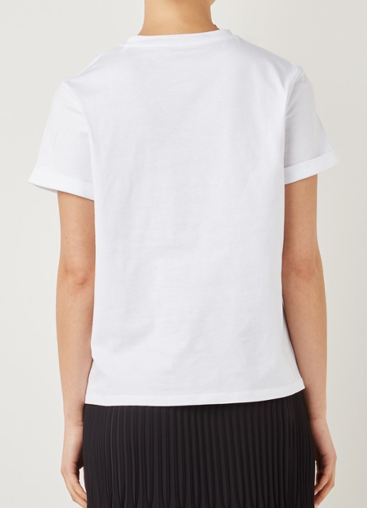 OPUS Serz T-shirt met borduring - achterkant 4 wit