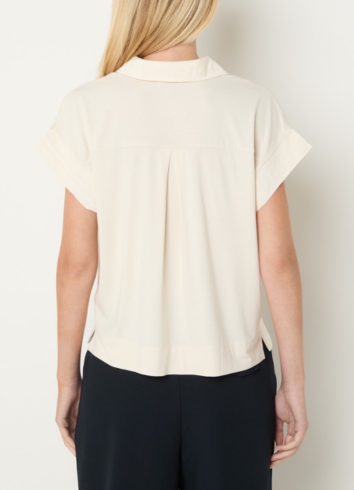 OPUS Siula tuniek met V-hals - achterkant 4 gebroken wit