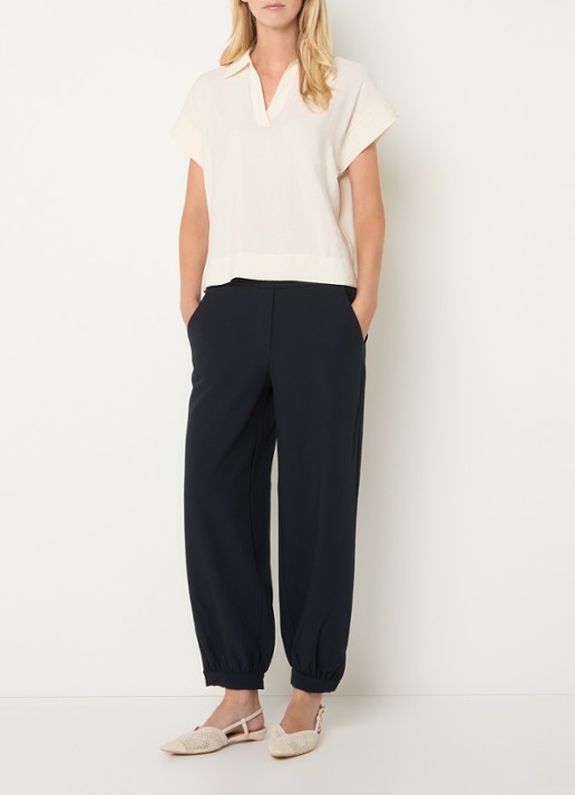 OPUS Siula tuniek met V-hals - voorkant 2 gebroken wit