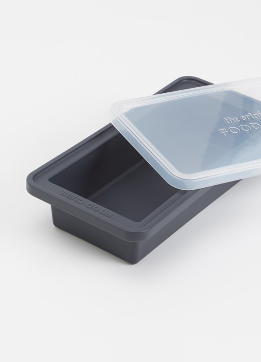 Original Food Cube Mealprep bak 1 liter - detail 2 donkergrijs