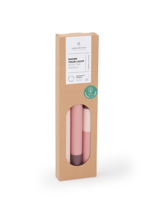 originalhome Layered kaars 30 cm set van 3