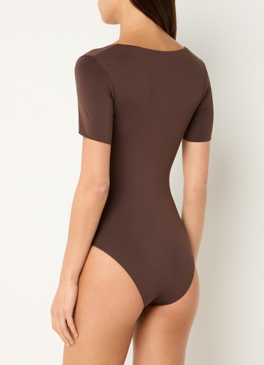 Oroblu Body met ronde hals - achterkant 4 donkerbruin