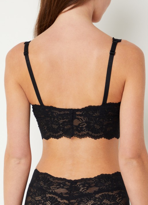 Oroblu Bralette van kant - achterkant zwart