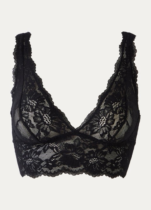 Oroblu Bralette van kant - voorkant 2 zwart