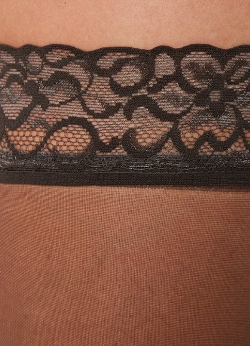 Oroblu Chic stay-ups in 15 denier  - detail zwart