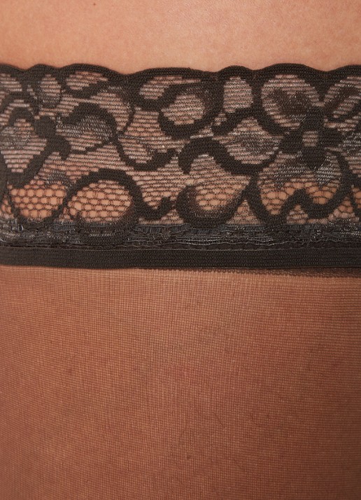 Oroblu Chic stay-ups in 15 denier  - detail antraciet
