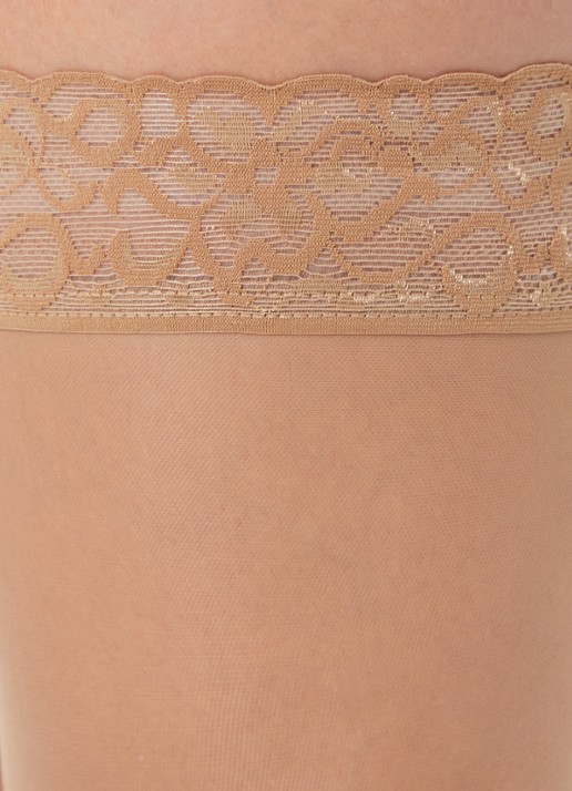 Oroblu Chic stay-ups in 15 denier  - detail 3 lichtbruin
