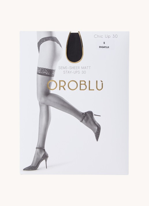 Oroblu Chic stay-ups in 30 denier - voorkant 2 antraciet